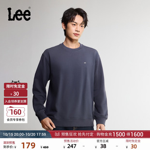 【预售】Lee26年秋冬舒适版日常圆领小Logo贴布设计男士长袖卫衣