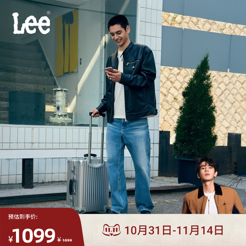 舒适直筒牛仔裤 经典五袋款设计