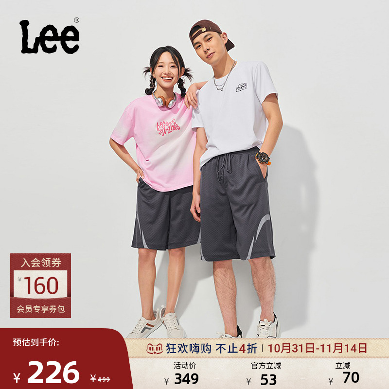 Lee男女同款休闲短裤篮球裤
