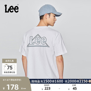 圆领三角徽标印花Logo男短袖 T恤潮LMT0101673RX 舒适版 Lee商场同款