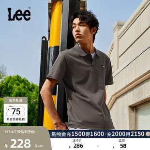 Lee舒适防晒紫外线索罗娜凉感Logo男polo衫 休闲LMT009802205 短袖