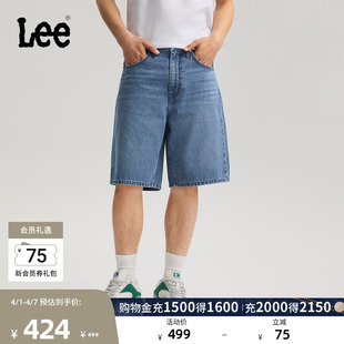 Lee26春夏新品 五袋款 设计宽松直筒牛仔短裤 男潮LMB100903210 经典