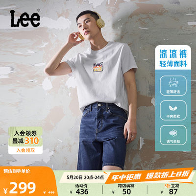 Lee轻薄男牛仔短裤凉凉裤