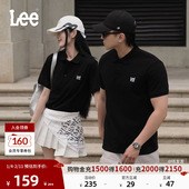 Lee标准版 休闲潮 情侣polo衫 防晒紫外线刺绣logo凉感短袖 男女同款