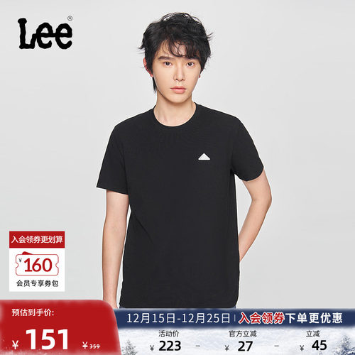 Lee基础款圆领短袖T恤