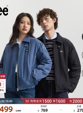 Lee舒适版翻领小Logo织标男女款飞行夹克羽绒服休闲LUT0109512RZ
