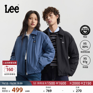 Lee舒适版翻领小Logo织标男女款飞行夹克羽绒服休闲LUT0109512RZ