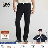 Lee726标准中腰直筒五袋款设计黑色男牛仔裤