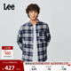 25秋冬新品 舒适版 小刺绣Logo设计格纹男长袖 Lee商场同款 衬衫 休闲
