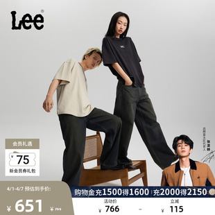 Tapered 张凌赫代言 Lee26年Loose 男女同款 超宽松锥形牛仔裤