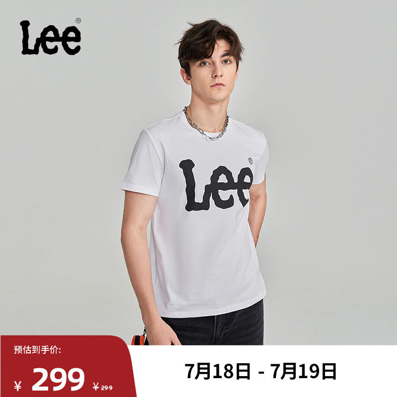 Lee印花圆领男款短袖T恤