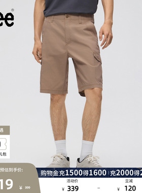 Lee26春夏新品经典工装口袋设计宽松直筒休闲短裤男LMB012291210
