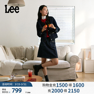 Lee商场款 牛仔半裙清水洗 26年舒适前开拉链设计马年新春限定女款