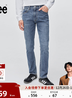 【张凌赫代言】Lee25秋冬新726标准中腰直筒五袋款中蓝色男牛仔裤