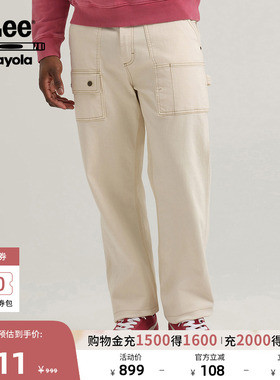 Lee× Crayola联名商场同款舒适直筒男工装休闲布裤LMB011433209