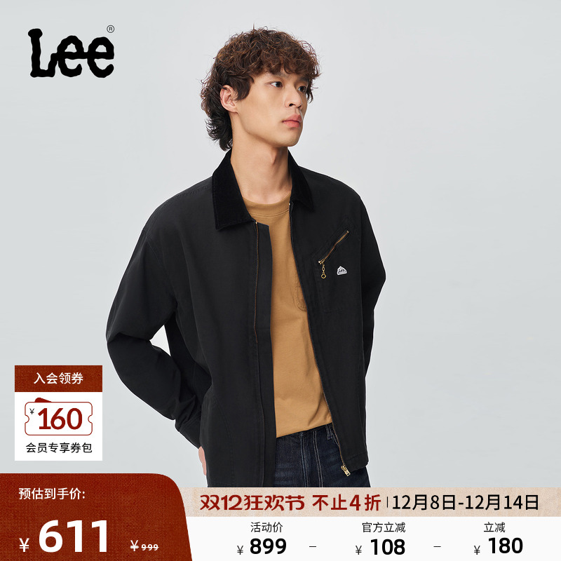 舒适版工装夹克外套 灯芯绒翻领设计