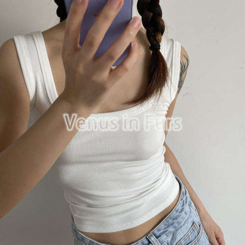 U领遮副乳背心修身显瘦吊带女