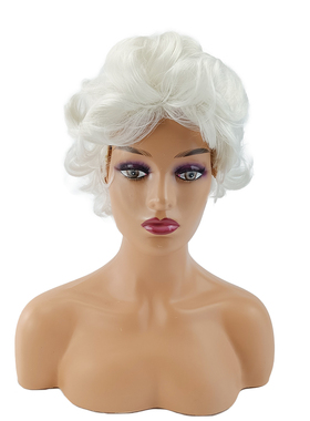 梦露同款假发头套白色卷假发酒吧夜店舞台表演COS万圣节化纤假发