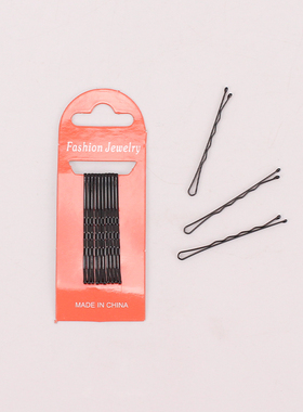 黑色一字发夹影楼专用小夹子钢铁夹刘海边夹发卡头发发饰一字卡子