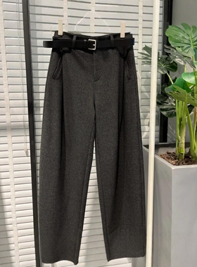 MM麦麦2025秋冬新款直筒宽松休闲裤高腰西装阔腿裤女5GA152621