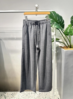 MM麦麦家2025秋冬新款松紧腰高腰直筒糯米休闲裤女长裤5GA152611