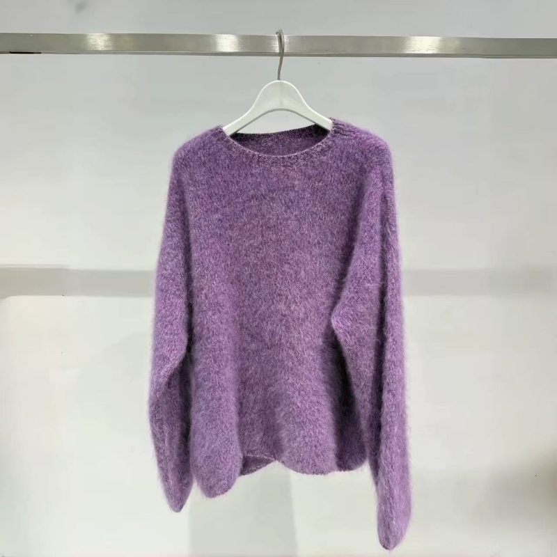 套头拉毛羊毛衫针织衫女上衣