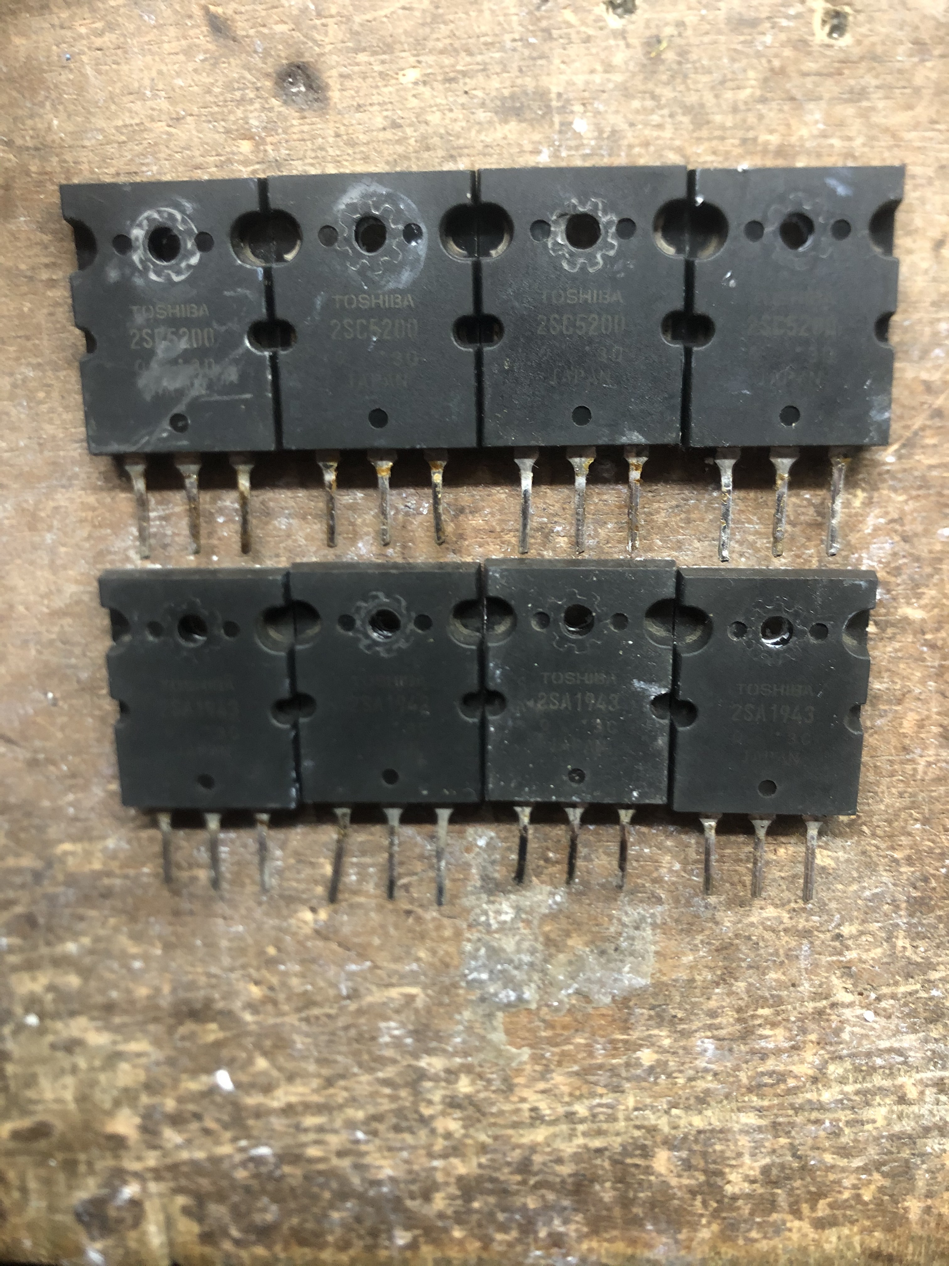 四对价格 拆机 东芝管2SC5200 2SA1943 功放音频对管