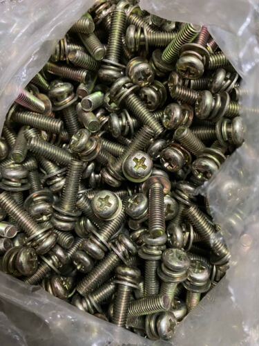 100只价格 机制螺丝螺钉 M5x20mm 十字圆头组合螺丝