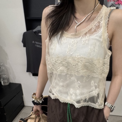 tara “里约书店”小众蕾丝勾花吊带 YAO韩国代购 Y26062505