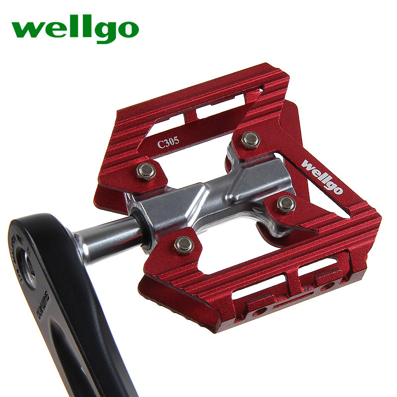 wellgo维格C305 公路折叠自行车脚踏铝合金轻量培林折叠踏板脚蹬