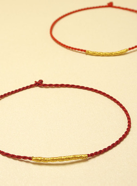 男女情侣极细手绳脚链手工编织