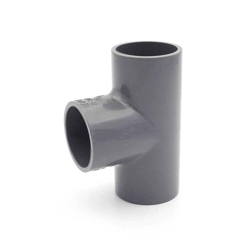 南亚UPVC三通灰色给水 塑料PVC水管配件 正三通 等径三通