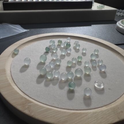 小期翡翠A货冰种翡翠小圆珠卡6-7左右可挑选