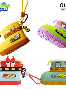 海绵宝宝雨靴款耳机收纳包女生迷你卡通潮玩书包挂件派大星钥匙包