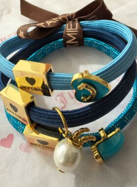 Jc高弹力出口发绳发圈手链两用头绳小动物多色宝石爱心清仓