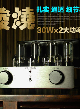 家用发烧大功率胆机6L6进口电子管HIFI功放新品高保真通透震撼