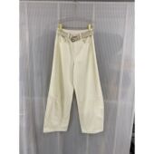 牛仔裤 99355女2026春季 女高腰配腰带纯色简约宽松休闲百搭弯刀裤