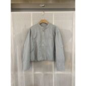 95193欧货高级感淡蓝色皮衣外套女2026春秋新款 pu短夹克7 蝙蝠袖