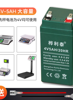 4V5AH/20HR电子秤电瓶电子称台秤铅酸蓄电池替代4V4.5AH