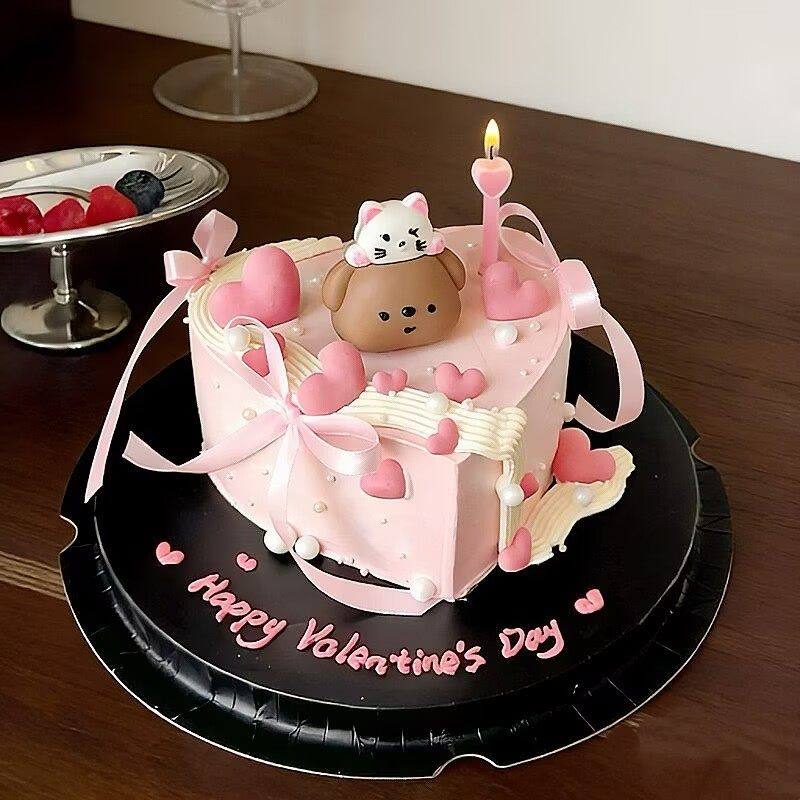 214情人节一二布布蛋糕装饰摆件网红情侣小熊纪念日爱心蜡烛插件,节庆用品/礼品,节日装扮用品,淘宝优惠券,粉丝福利购,淘宝优惠卷