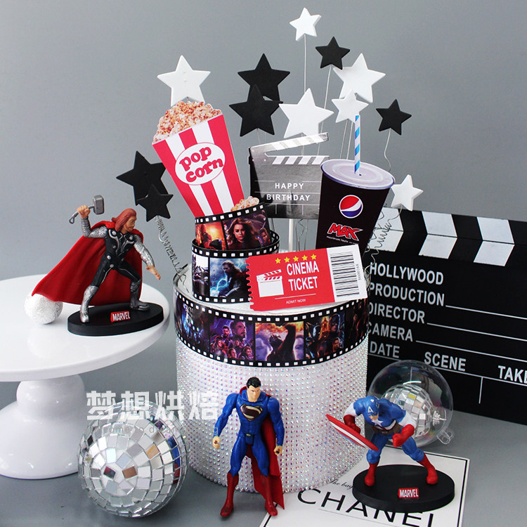 baking Cake decorate premiere film film Popcorn Coke party Cake plug-in unit Birthday Cake Dress upin the Festive supplies/Gift , Dress supplies  category - from Buy2taobao.com to provide professional Taobao agent buy service
