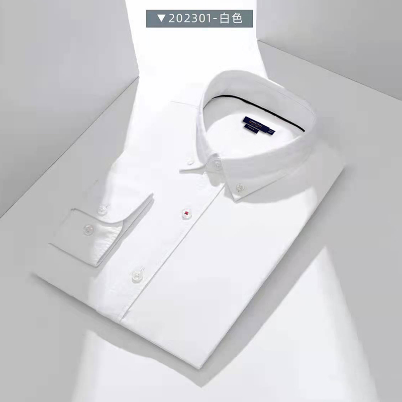 正品arrow衬衫美国箭牌衬衫 男长袖纯棉衬衣液氨整理免烫衬衫白色