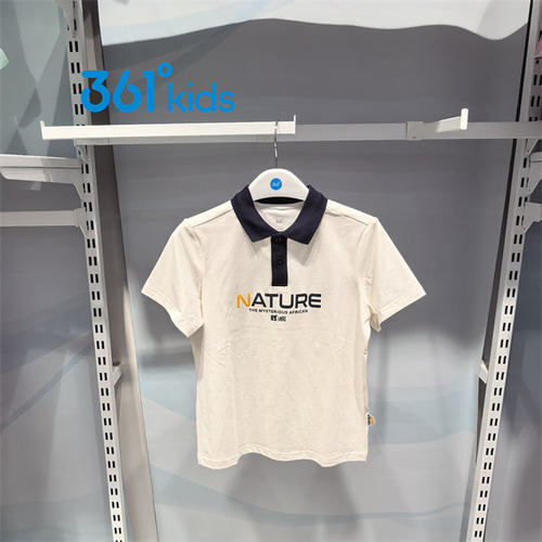 361°儿童2026夏季男童撞色翻领时尚休闲百搭短袖POLO衫K52622201