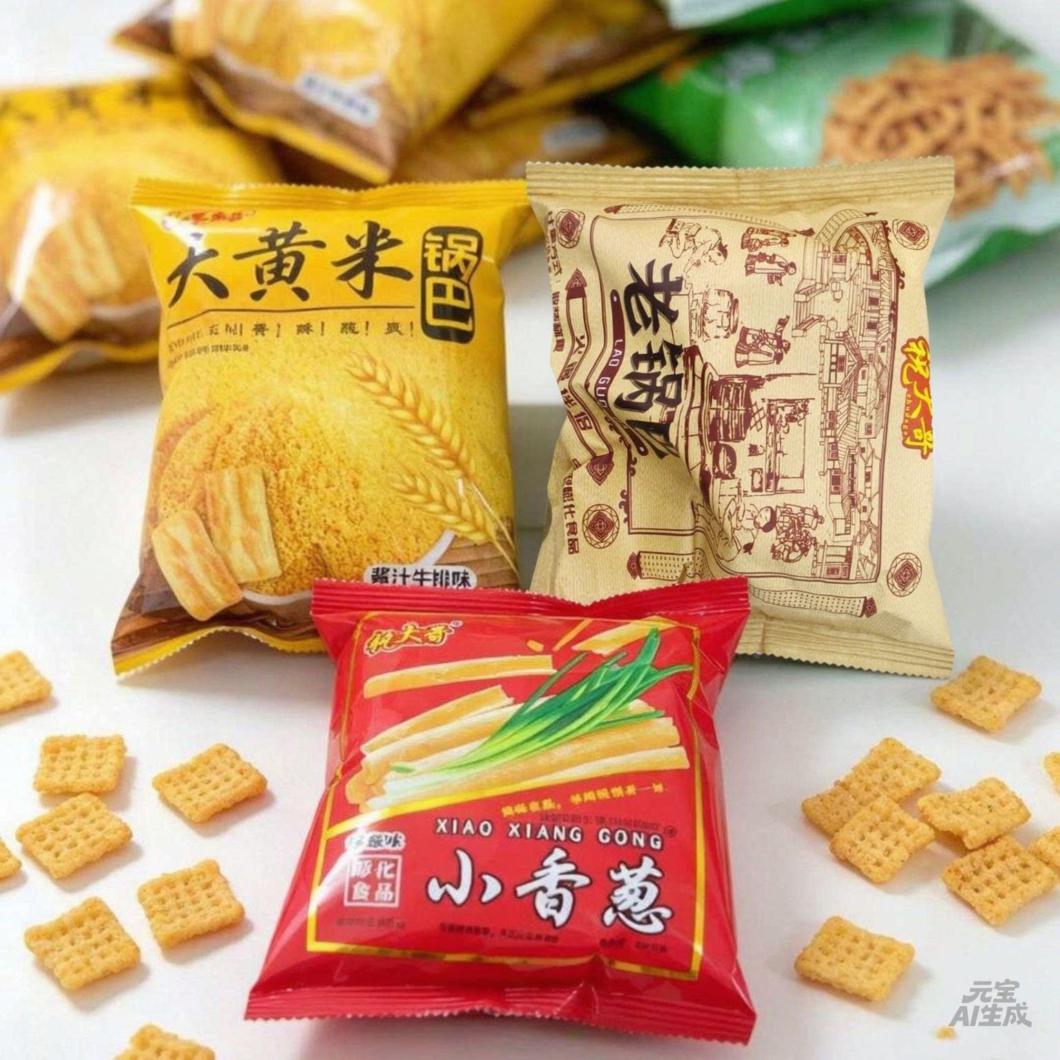 祝大哥大黄米锅巴老锅巴小香葱童年怀旧宿舍解馋小零食独立袋装