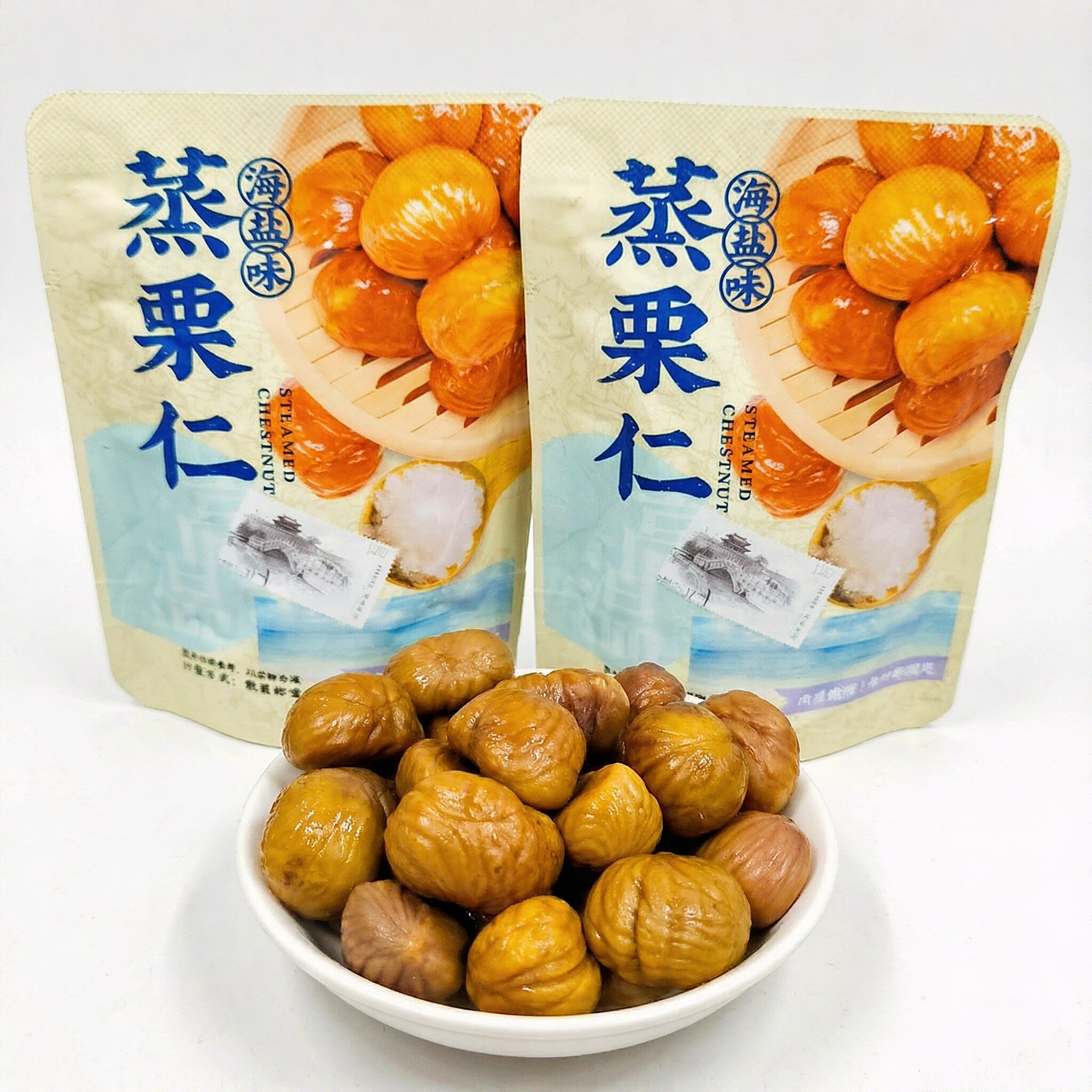 美驴蒸海盐味栗仁板栗开袋即食肉质饱满可煮粥煮肉休闲零食
