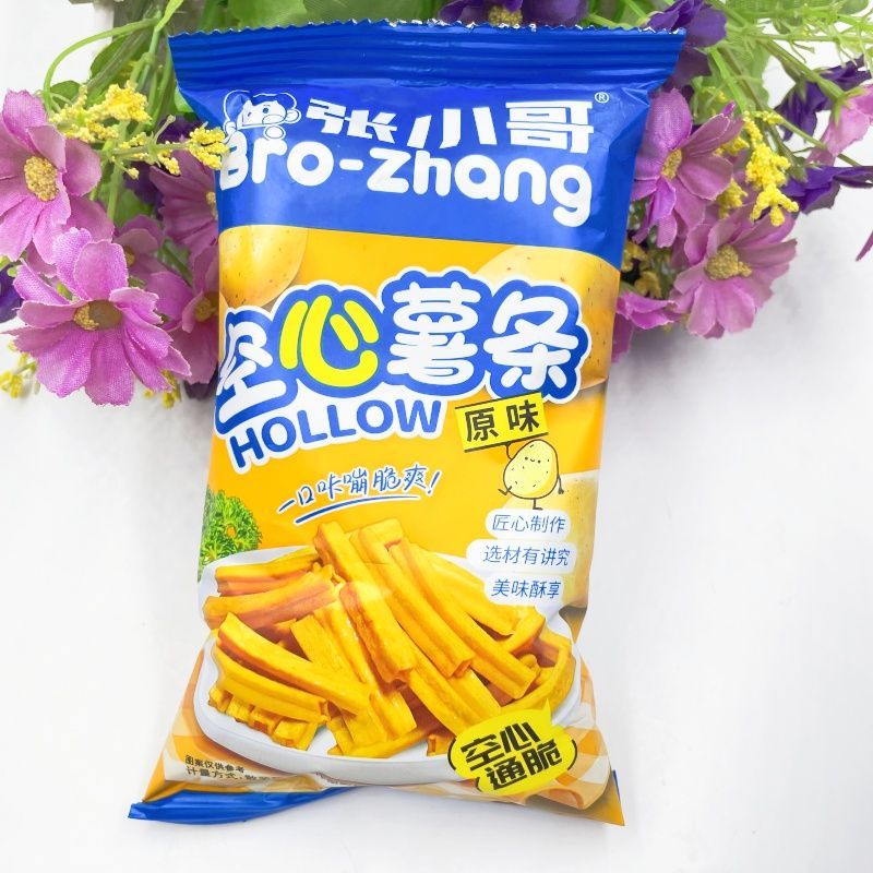 张小哥膨化空心薯条麻辣香脆八爪烧休闲食品小吃零食锅巴