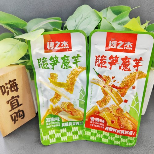 穗之杰魔芋脆笋即食毛肚泡椒香辣味休闲解馋辣条零食小吃年货批发