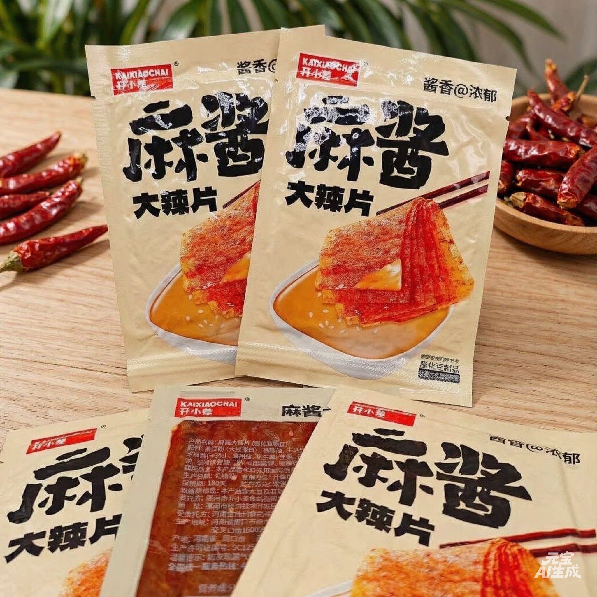 开小差老式大辣片麻酱大辣片8090童年怀旧小吃休闲零食大袋装