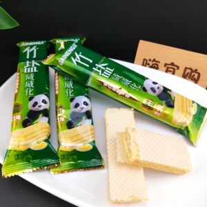 【盖能-竹盐威化饼干】咸芝士花生酱味饼干独立包装休闲解馋零食