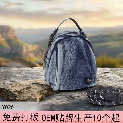 跨境小众设计款复古风牛仔鸡蛋包时尚简约斜挎包女多隔层手机包包